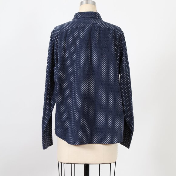 Ralph Lauren Cotton Navy polkadots Button Down - Picture 3 of 4